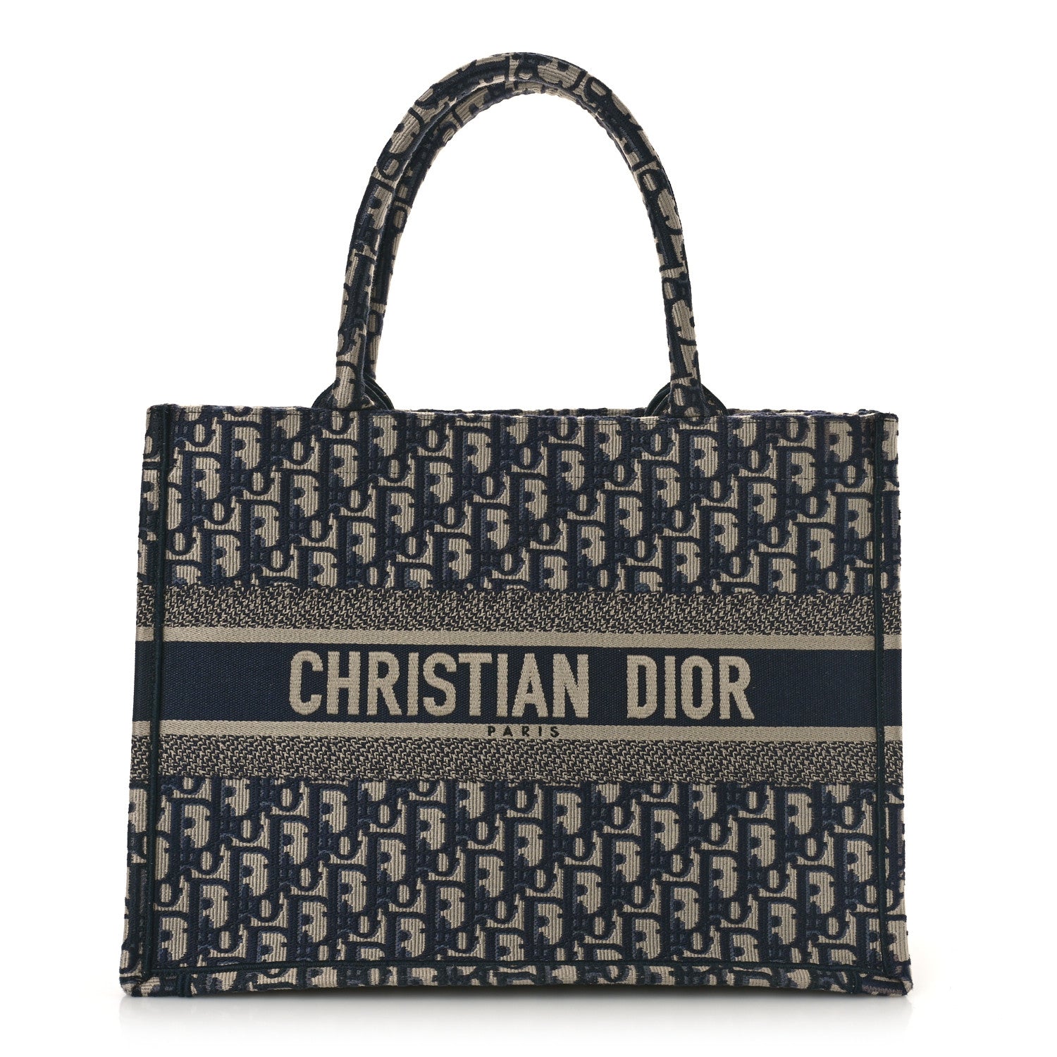 Christian Dior Oblique Medium Book Tote Blue Multicolor 1 of 8