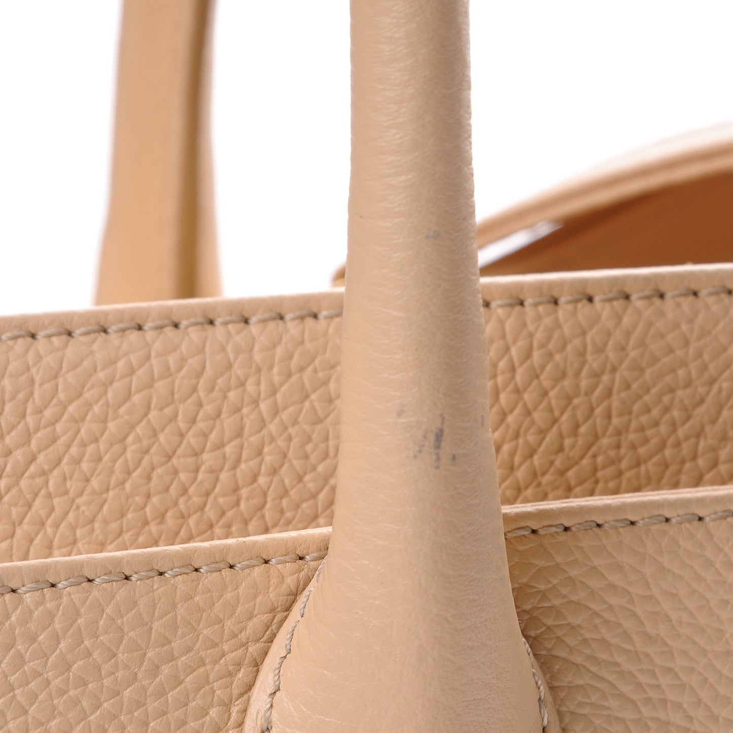 Calfskin Cerf Executive Shopper Tote Beige