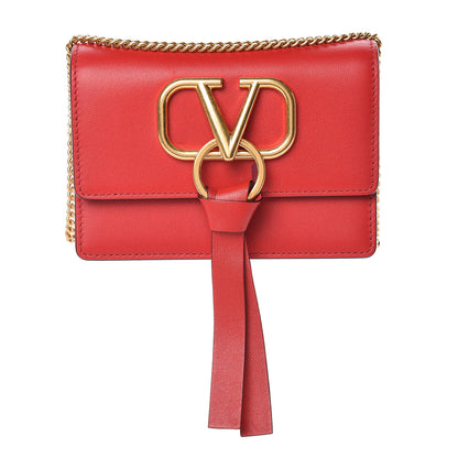 Valentino Garavani Smooth Calfskin Mini Vring Crossbody Bag Rouge Pur 1 of 8