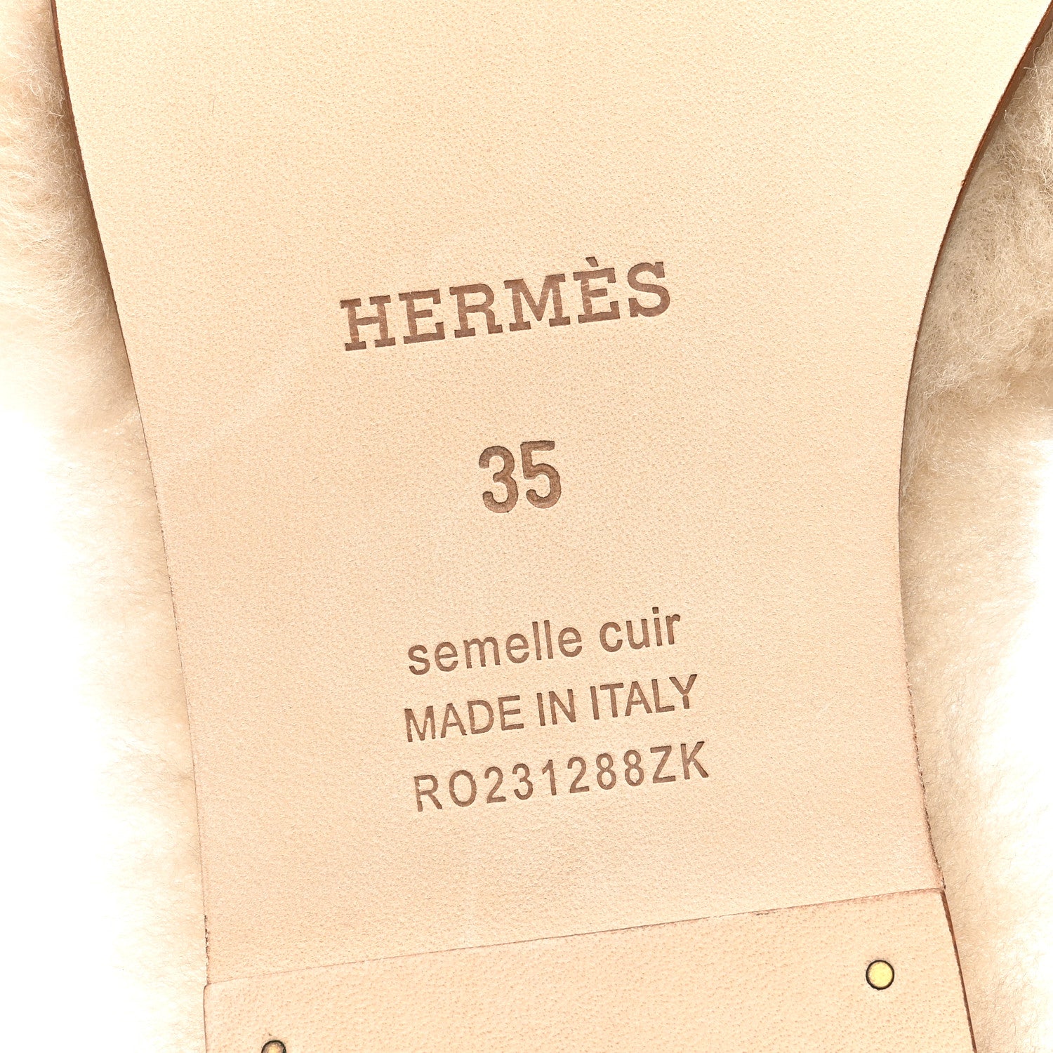 Hermes Woolskin Oran Sandals 39 Beige Argile 6 of 8