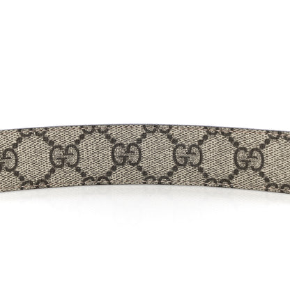Gucci GG Supreme Monogram Plutone Calfskin Double G Reversible 30mm Belt 105 42 Beige Ebony Mystic White 5 of 10
