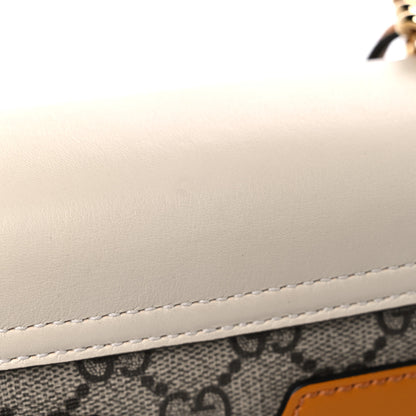 Gucci GG Supreme Monogram Calfskin Small Padlock Shoulder Bag Beige Mystic White Sun Oil 16 of 17