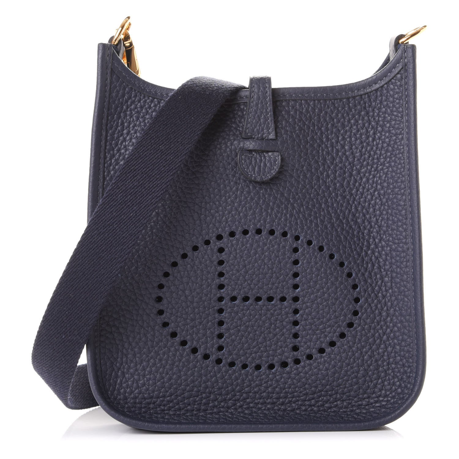 Hermes Taurillon Clemence Amazone Evelyne TPM Bleu Nuit Bleu Indigo 1 of 9