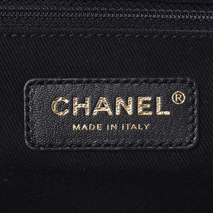 Chanel Canvas Chevron Quilted XXL Travel Flap Bag Black 6 of 8