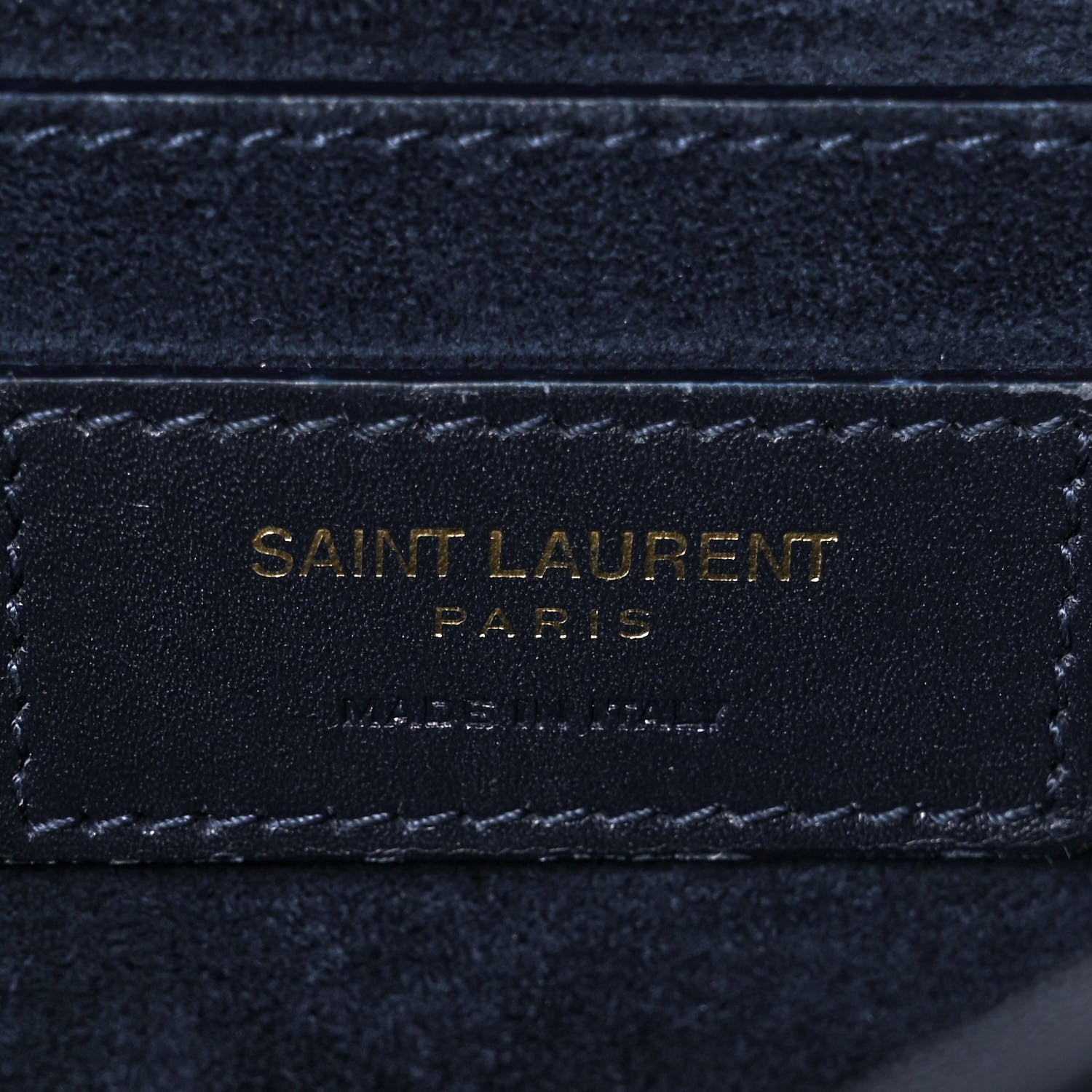 Saint Laurent Suede Calfskin Betty Messenger Navy 5 of 8
