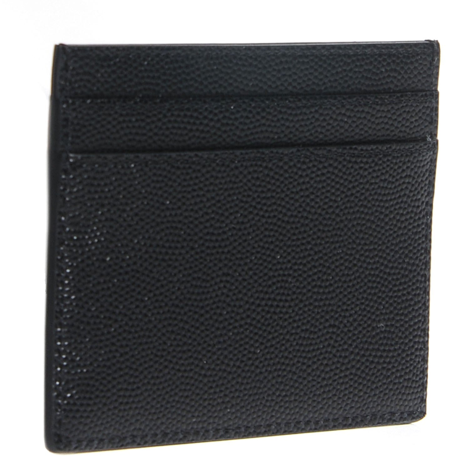 Saint Laurent Grain De Poudre Card Case Black 3 of 7