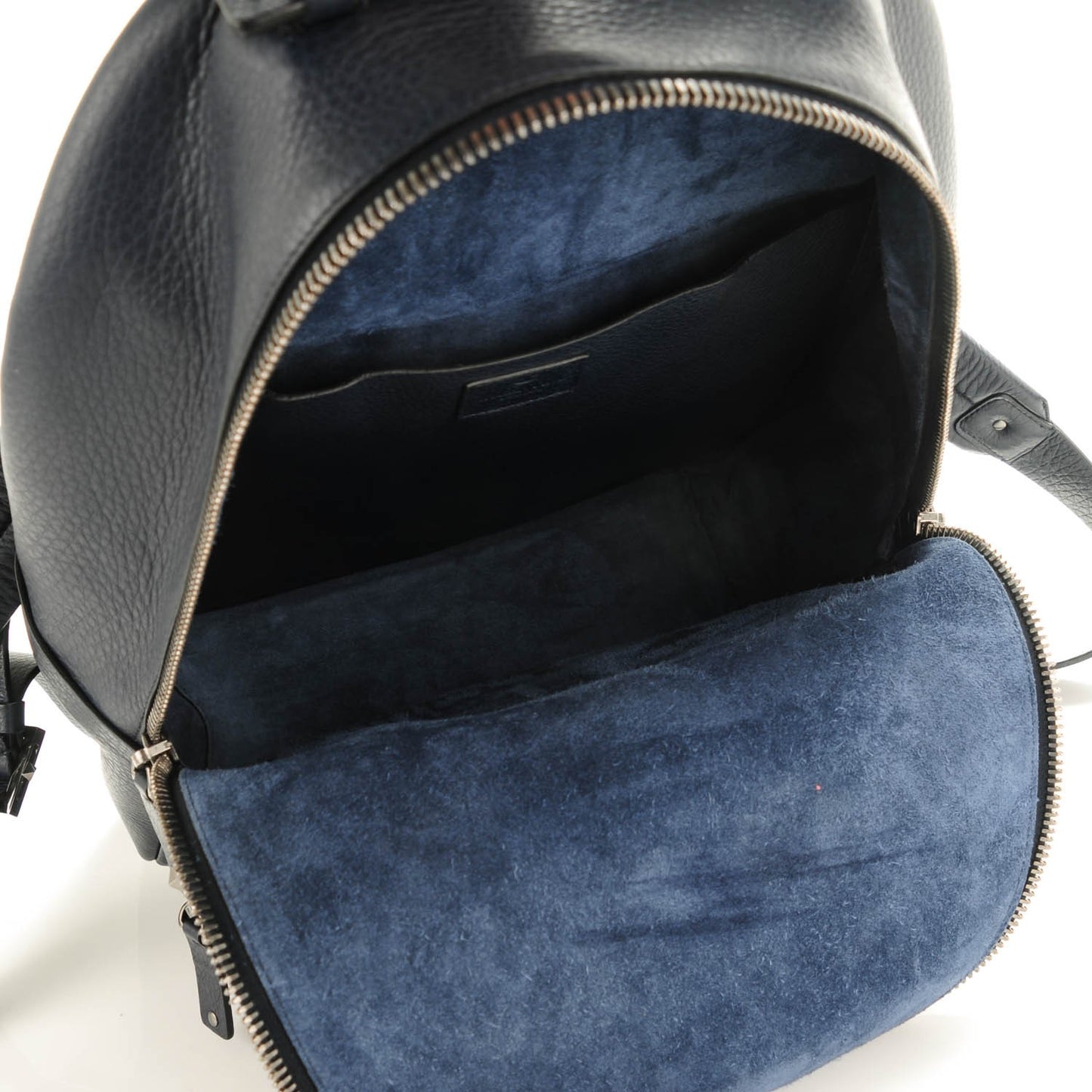Grained Calfskin Rockstud Backpack Navy