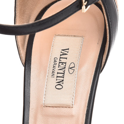Valentino Garavani Nappa Knit Rockstud Mary Jane 105mm Pumps 37 Black Nudo 5 of 8