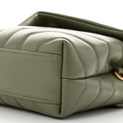 Saint Laurent Calfskin Y Quilted Monogram Toy Loulou Crossbody Bag Light Sage 11 of 11