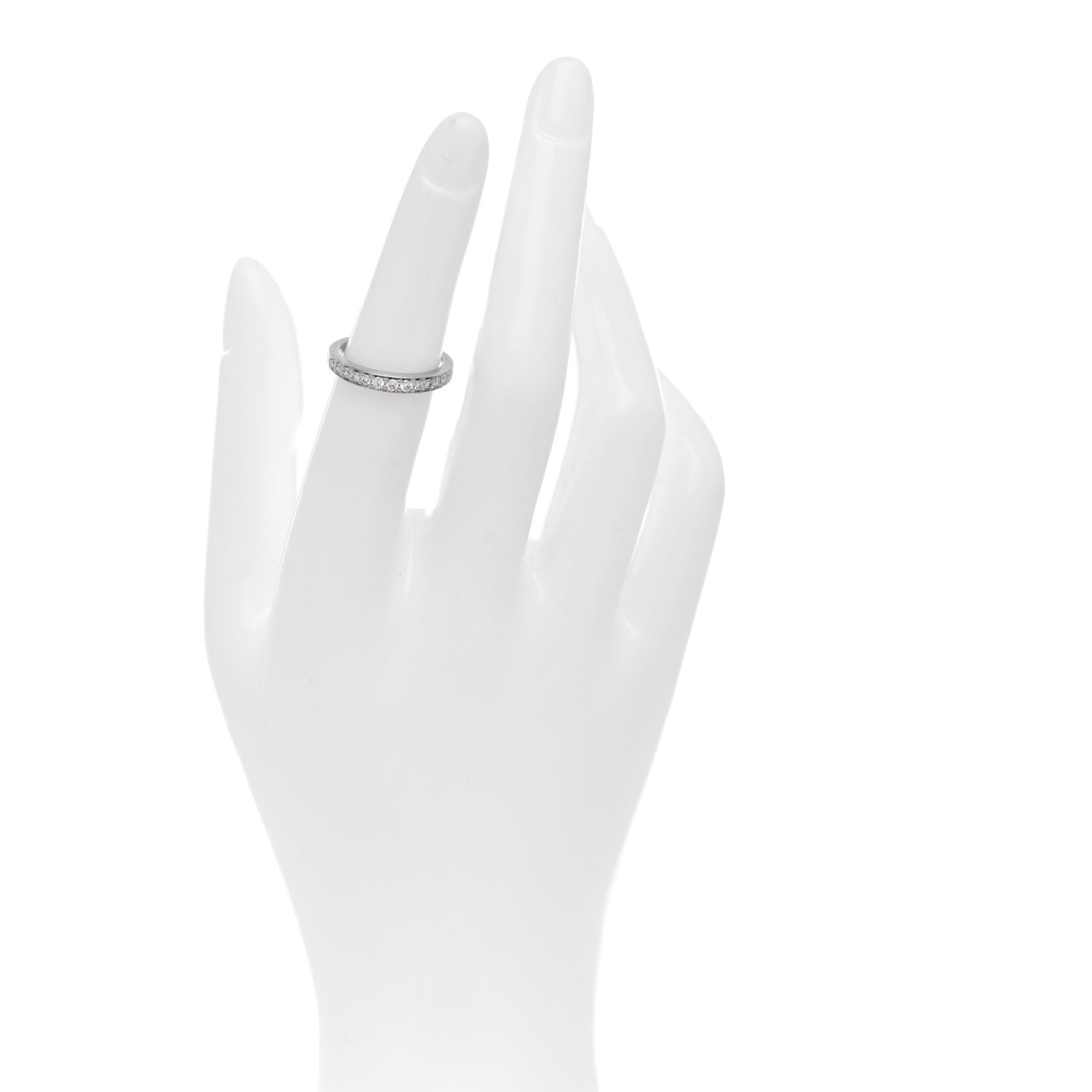 Tiffany Platinum Diamond 2.5mm Half Circle Wedding Band Ring 49 5 2 of 5