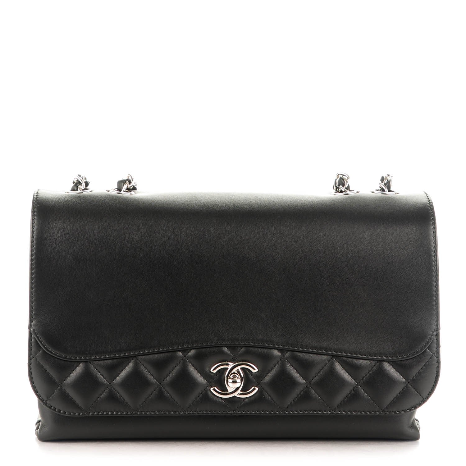 Chanel Calfskin Jumbo Tramezzo Flap Black 1 of 7