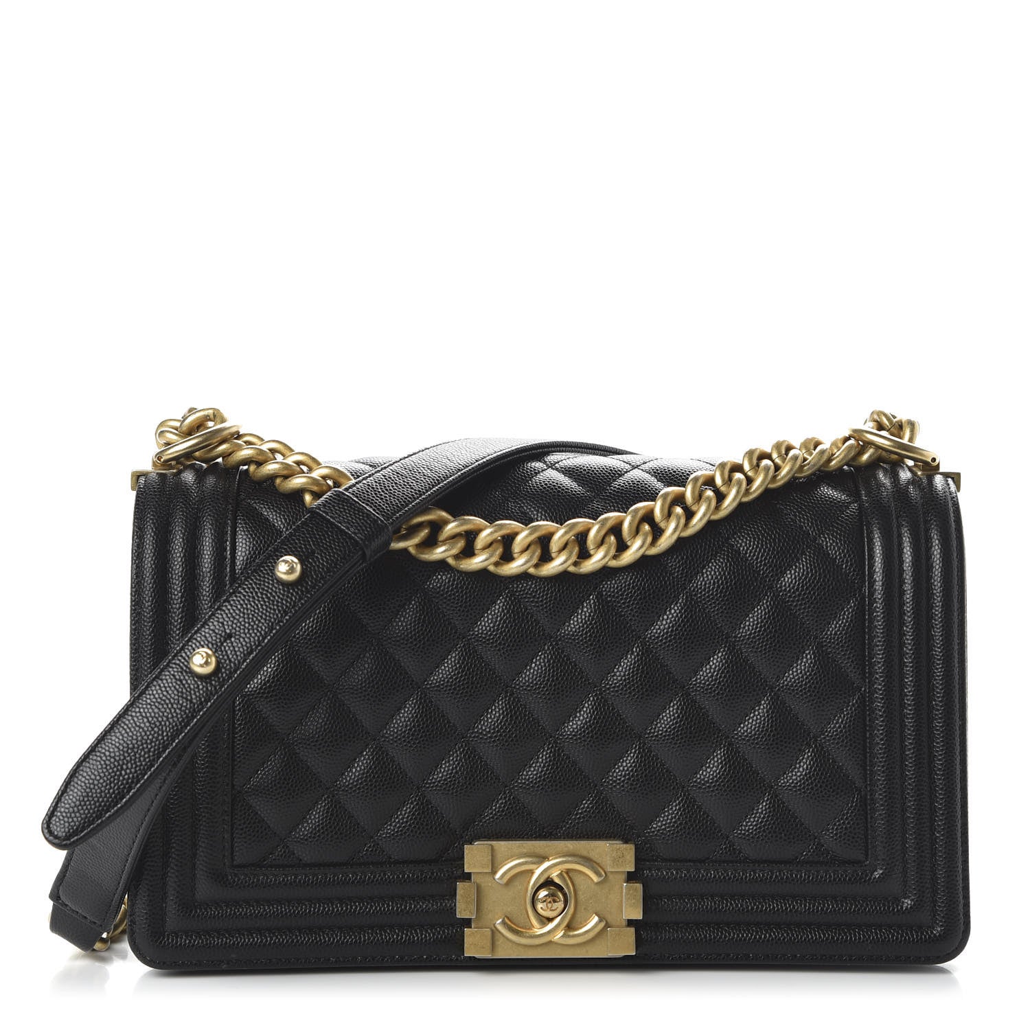 Chanel Caviar Quilted Medium Boy Flap Black 1 of 10