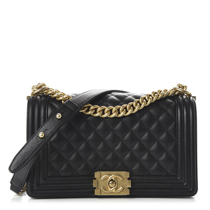 Chanel Caviar Quilted Medium Boy Flap Black 1 of 10