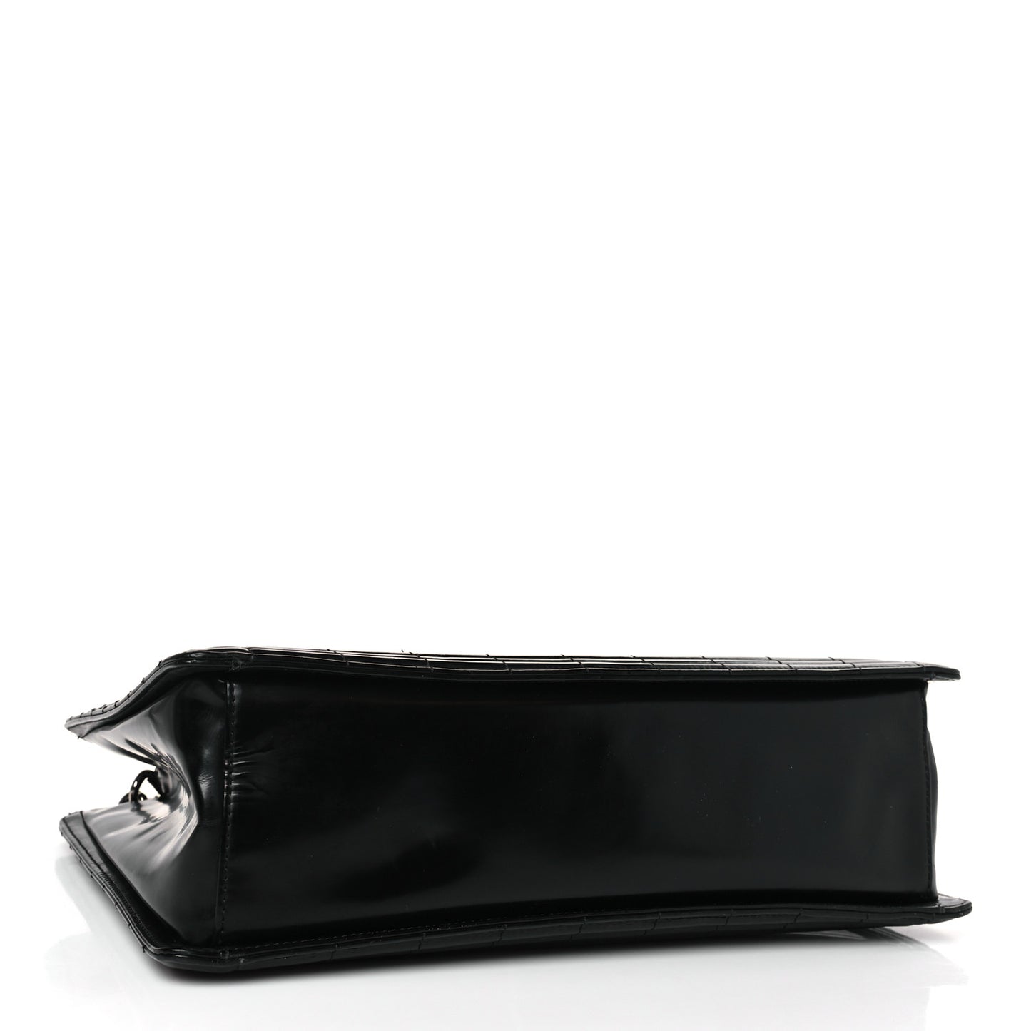 Glazed Calfskin Boy Tote Black