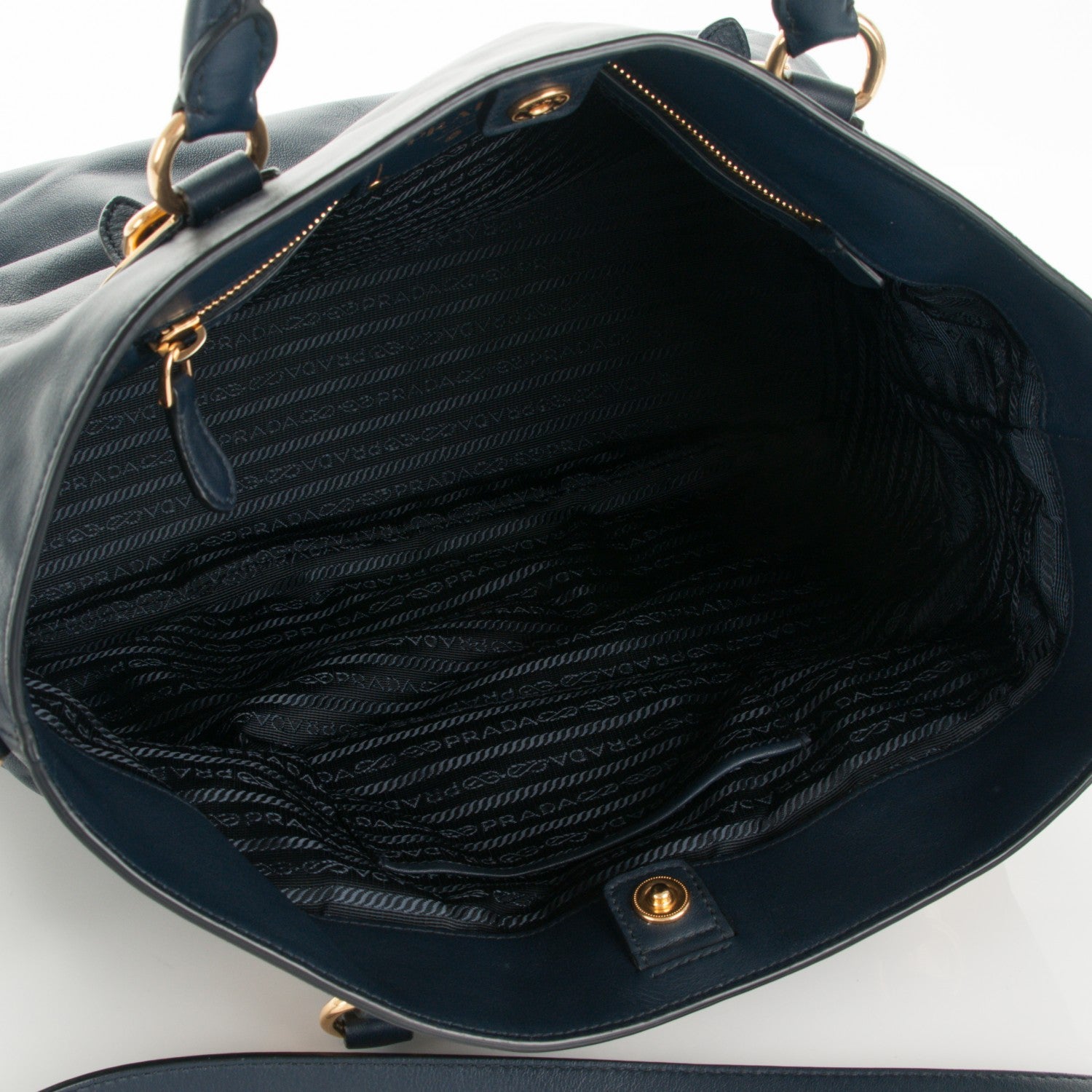 Prada Soft Calf Tote Baltico 5 of 7
