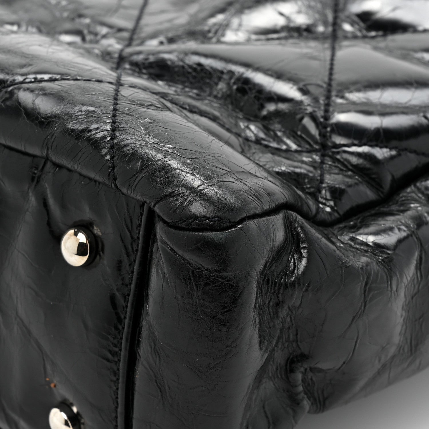 Chanel Glazed Calfskin Quilted Tweed Portobello Tote Black Multicolor 12 of 14