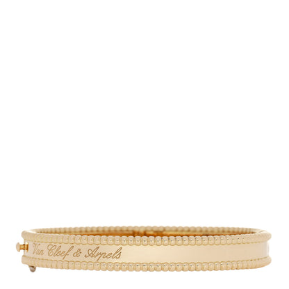 Van Cleef & Arpels 18K Yellow Gold Perlee Signature Bangle Bracelet S 2 of 3