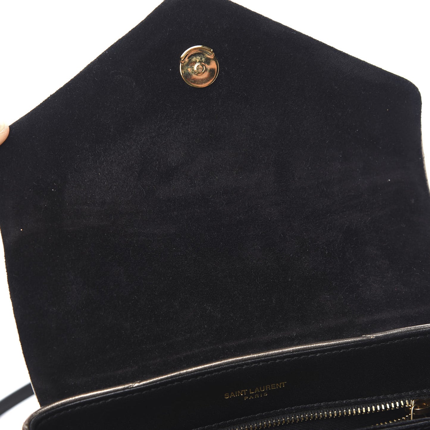 Metallic Calfskin Y Quilted Monogram Toy Loulou Crossbody Bag Piombo
