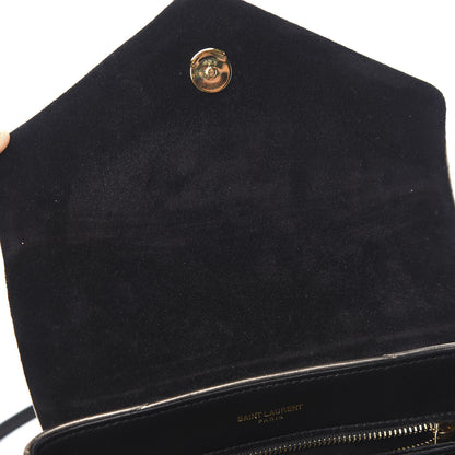 Saint Laurent Metallic Calfskin Y Quilted Monogram Toy Loulou Crossbody Bag Piombo 7 of 10