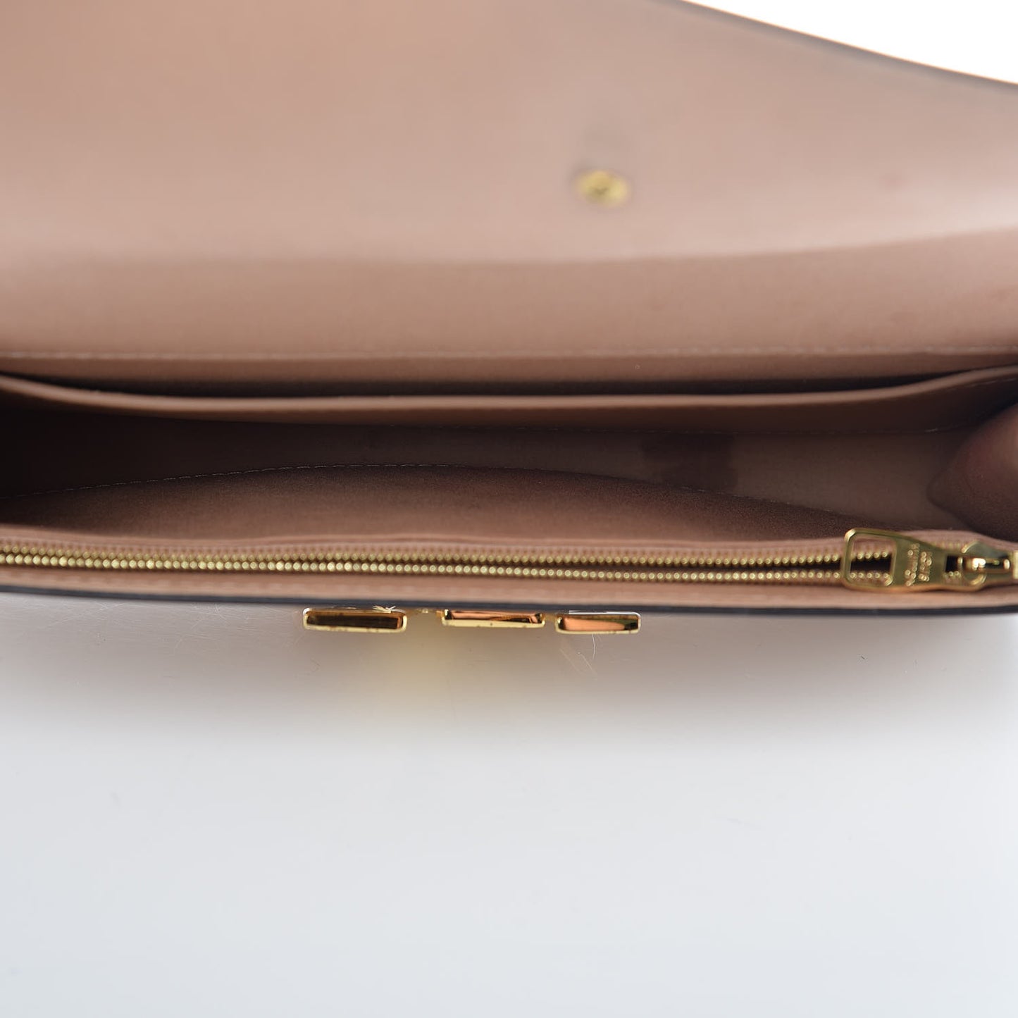 Patent Louise Clutch Nude