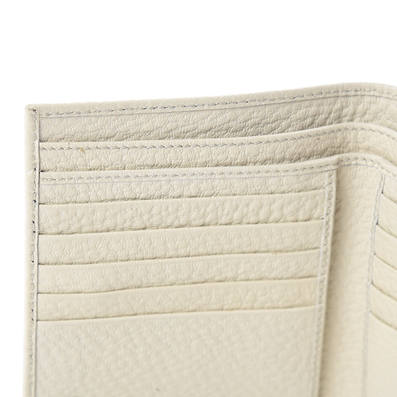 Gucci Calfskin Bamboo French Wallet White 9 of 12