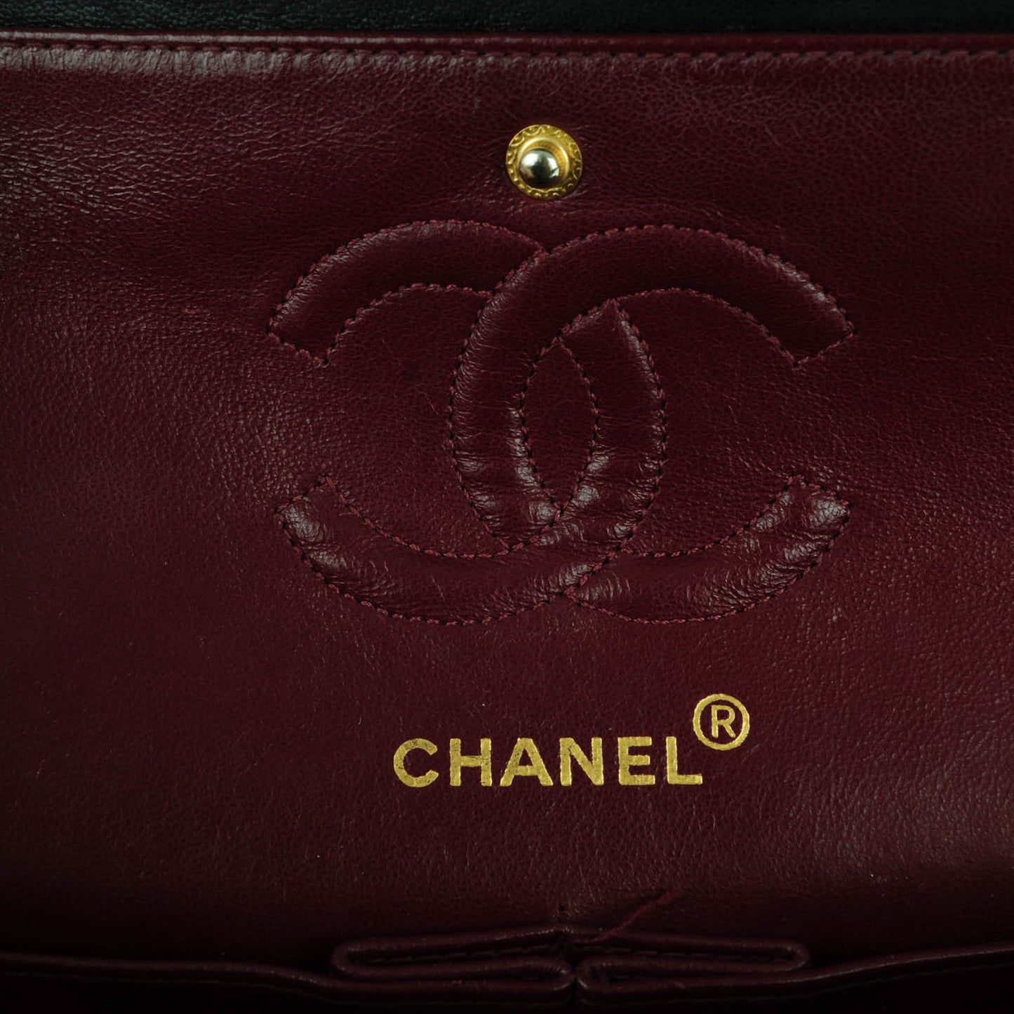 Lambskin Quilted Small Double Flap Dark Brown