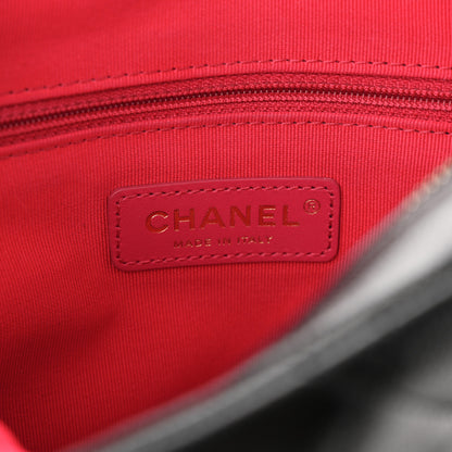 Chanel Shiny Caviar Quilted Chain Melody Backpack Black 6 of 11
