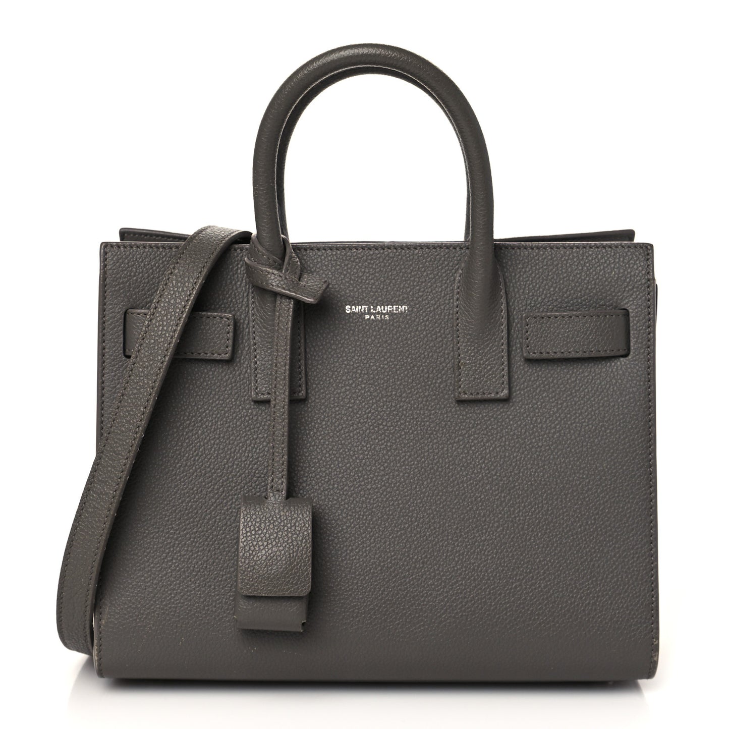 Grained Calfskin Nano Sac De Jour Fog