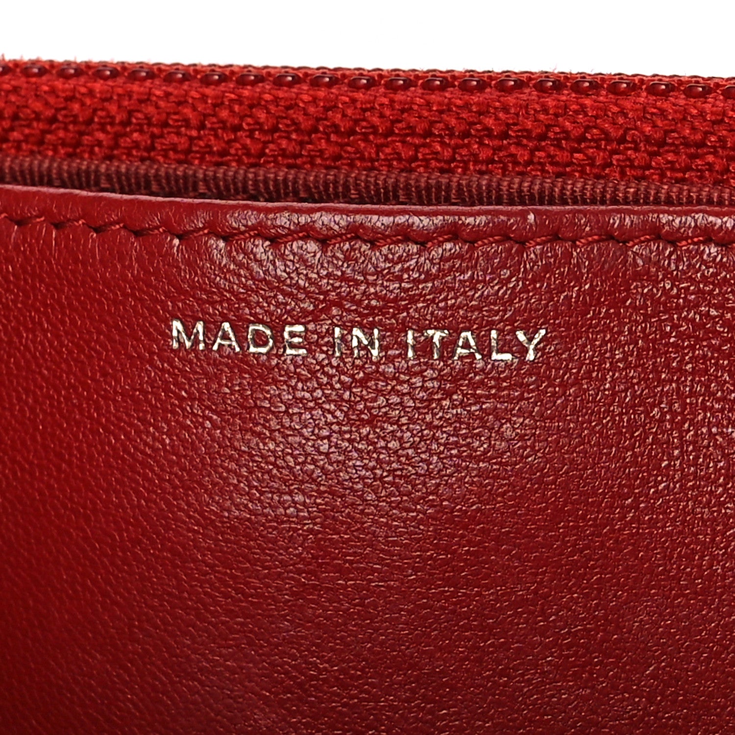 Chanel Lambskin Quilted Wallet On Chain WOC Red 7 of 12