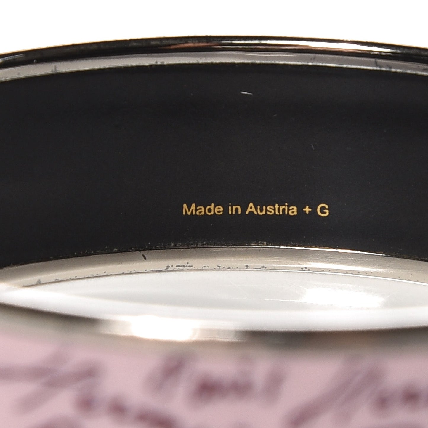 Enamel Printed Handwriting Wide Bracelet 62