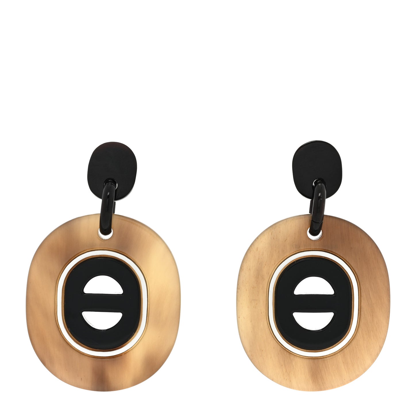 Buffalo Horn Fidelio Virage Earrings Ivoire