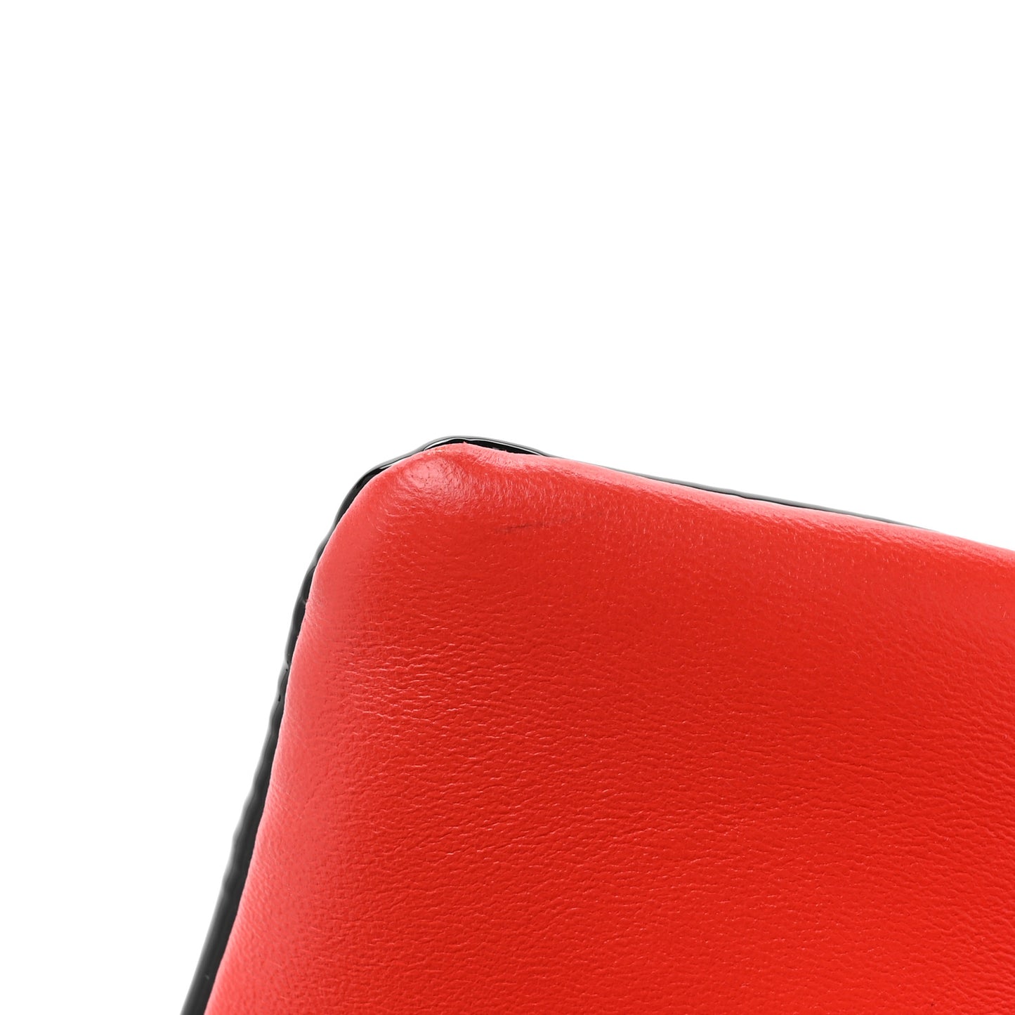 Patent Embossed Monogram Lambskin Coussin MM Black Red