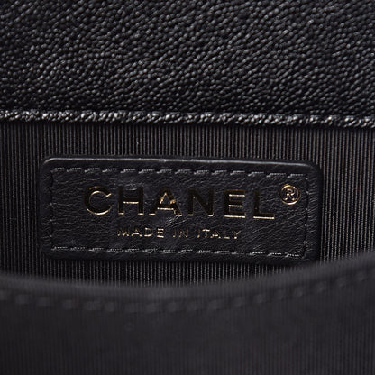 Chanel Caviar Quilted North South Boy Flap Black 5 of 10