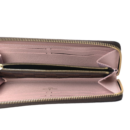 Louis Vuitton Damier Ebene Clemence Wallet Rose Ballerine 5 of 8