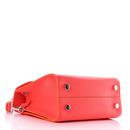 Christian Dior Grained Calfskin Mini Diorever Flap Fluorescent Goji Pink 4 of 8
