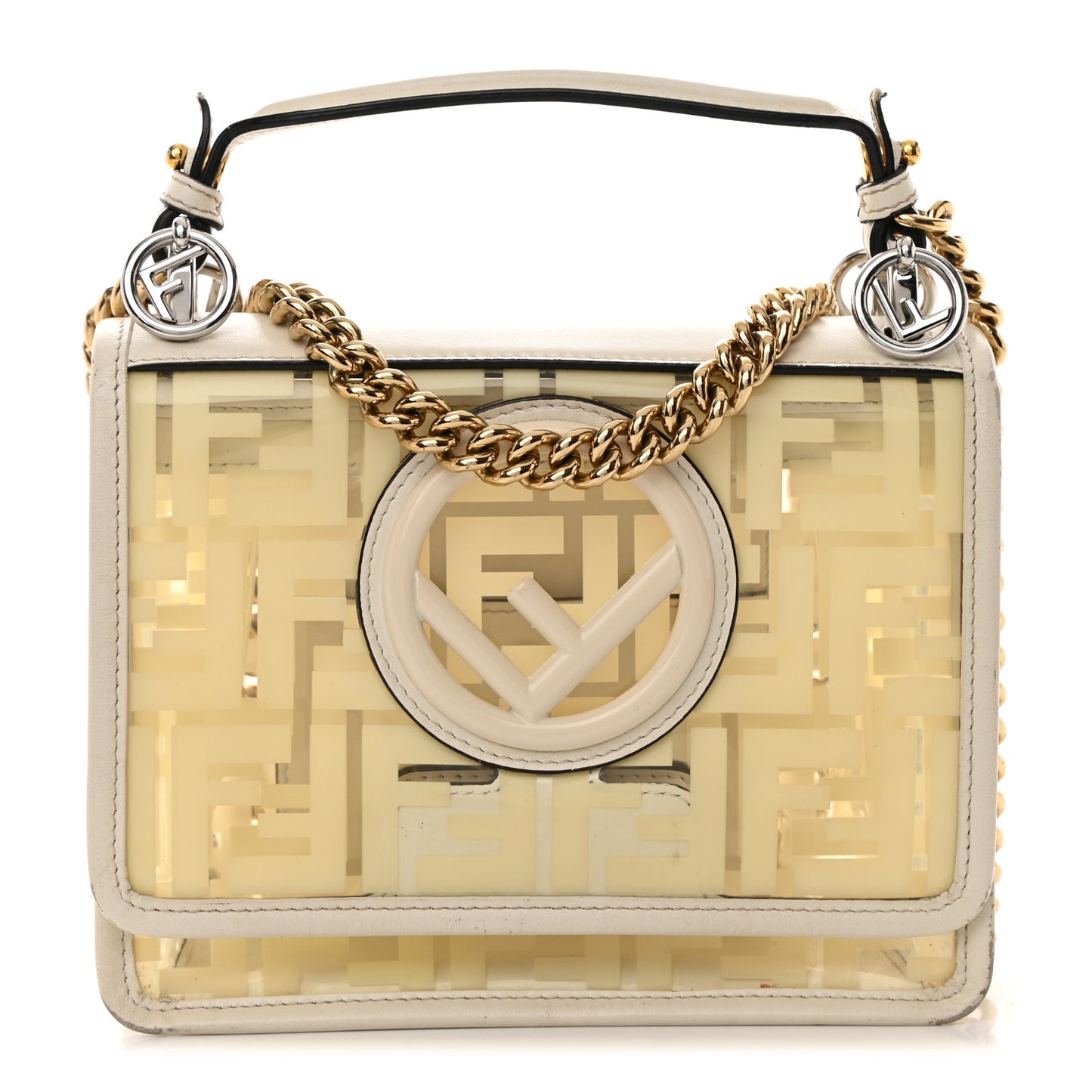TPU FF Vitello Century F is Fendi Small Kan I Shoulder Bag White