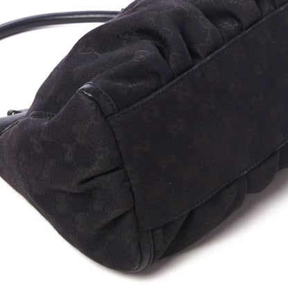 Gucci Monogram Medium D Gold Ring Hobo Black 7 of 9