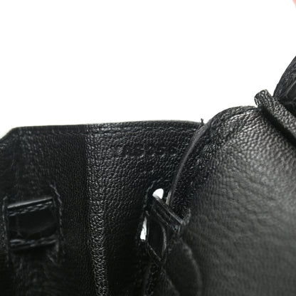 Hermes Togo Matte Alligator Birkin Touch 25 Black 7 of 9