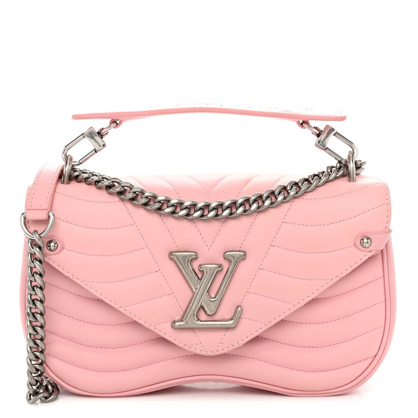 Calfskin New Wave Chain MM Smoothie Pink