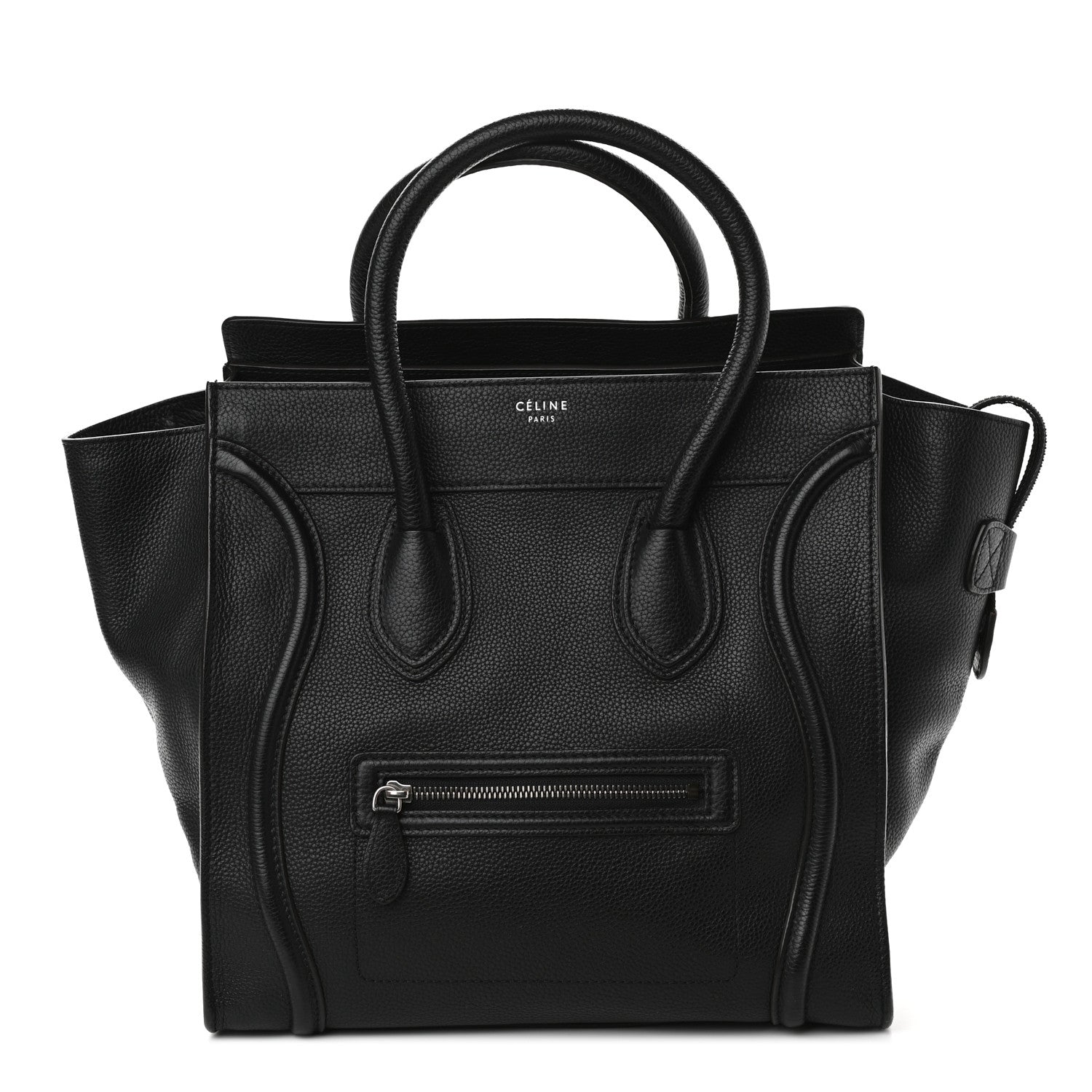 Celine Drummed Calfskin Mini Luggage Black 1 of 7