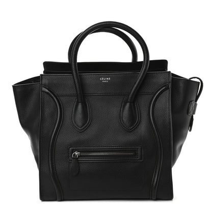 Celine Drummed Calfskin Mini Luggage Black 1 of 7
