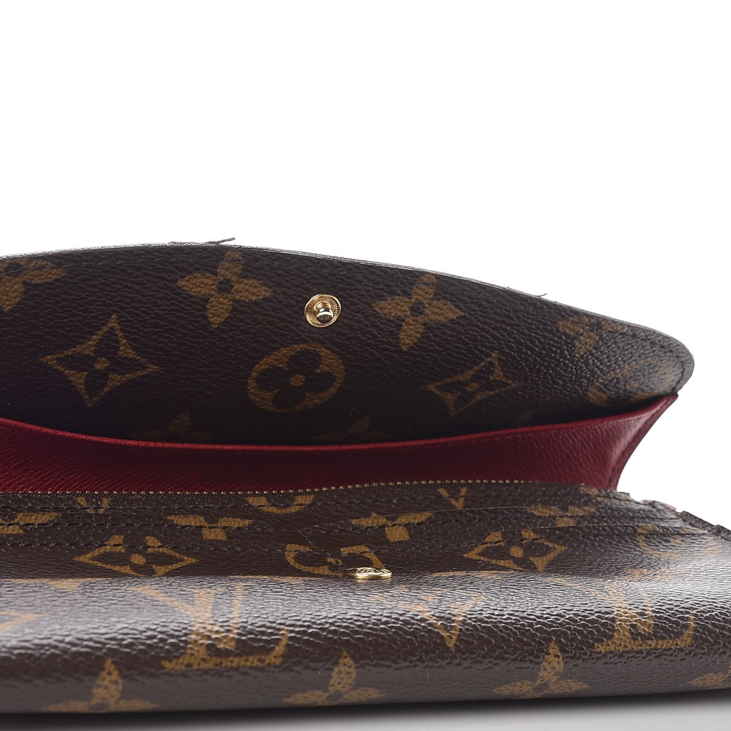 Louis Vuitton Monogram Emilie Wallet Red 7 of 15