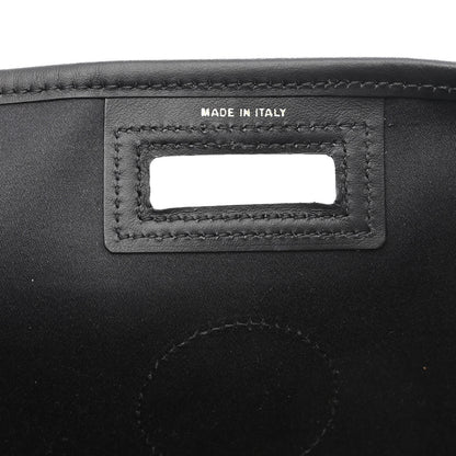 Fendi Glazed Fabric Vitello Century FF 1974 Stamp Patch Mini Peekaboo Defender Cover Mogano Panna Black 7 of 10