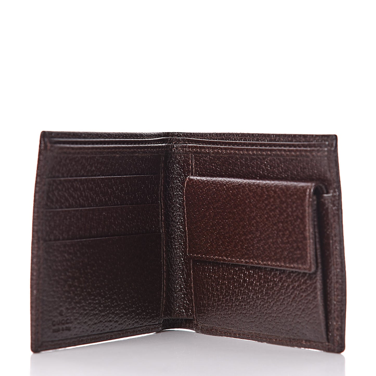 GG Supreme Monogram Web Bi-Fold Wallet Dark Brown