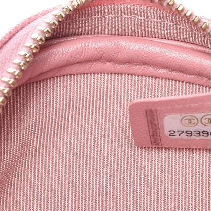 Chanel Iridescent Caviar Quilted Zip Around Classic Coin Purse Rose Pink 7 of 8