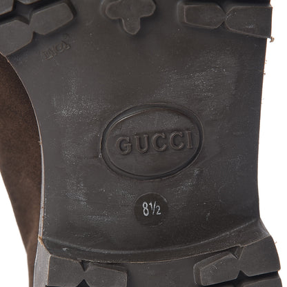 Gucci Suede Mens Horsebit Lug Sole Loafers 8.5 Jasper 6 of 11