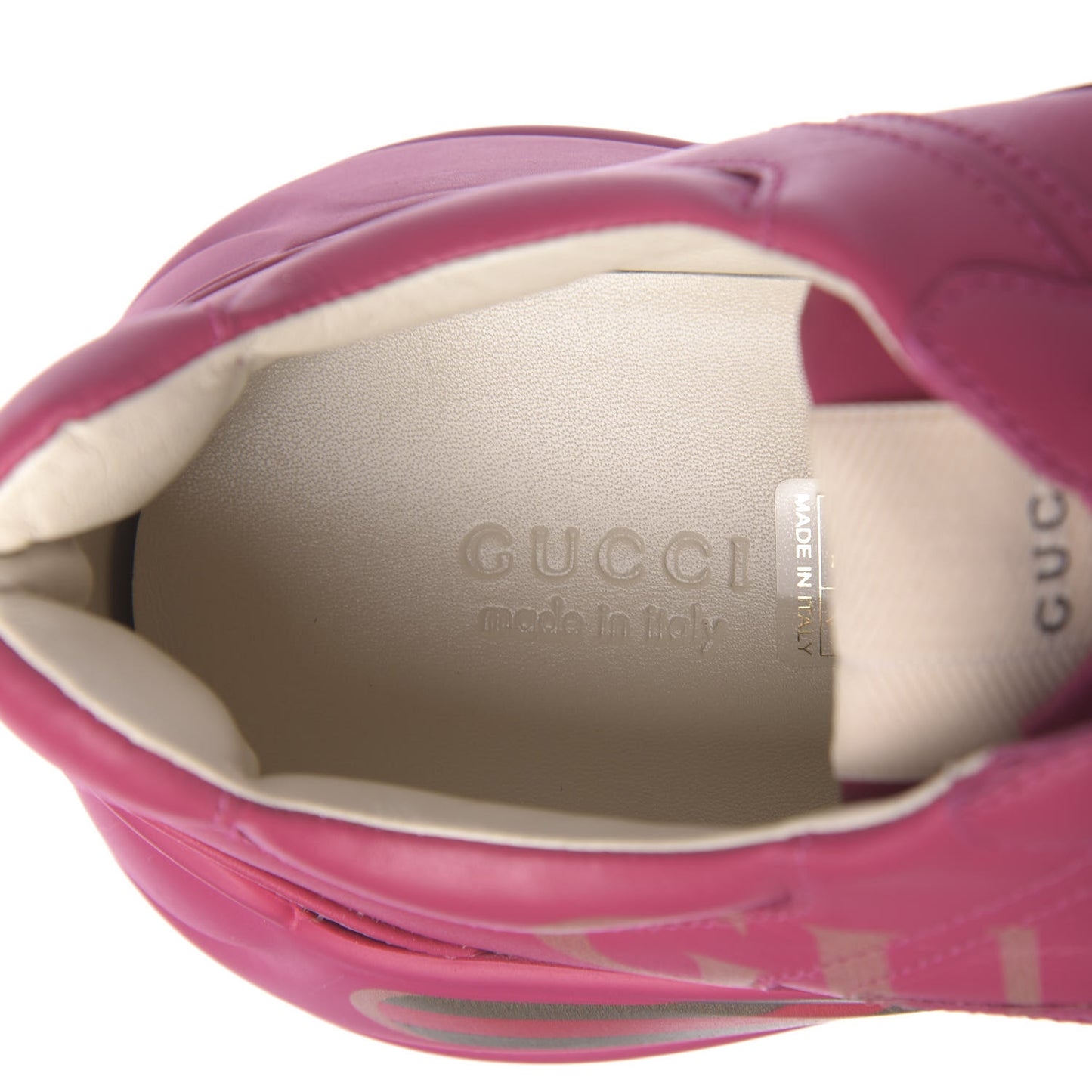 Calfskin Logo Womens Rhyton Sneakers 40 Box Pink