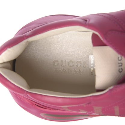 Gucci Calfskin Logo Womens Rhyton Sneakers 40 Box Pink 7 of 9