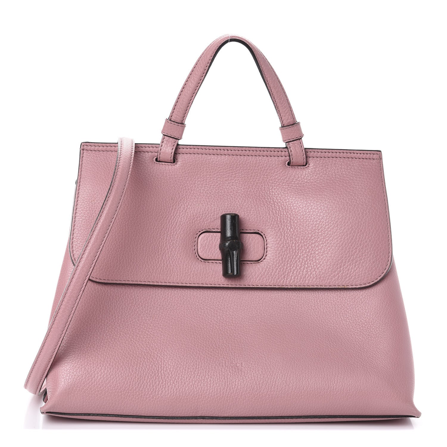 Gucci Cellarius Calfskin Medium Bamboo Daily Top Handle Bag Carmine Rose 1 of 9
