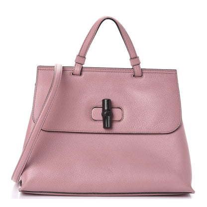 Gucci Cellarius Calfskin Medium Bamboo Daily Top Handle Bag Carmine Rose 1 of 9